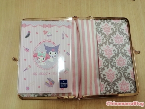 【ハンドメイド】がま口手帳ケース_完成3