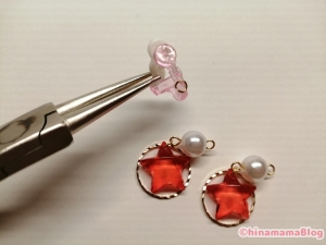 【ハンドメイド】キッズイヤリング作り方12-20191014