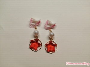 【ハンドメイド】キッズイヤリング完成-20191014