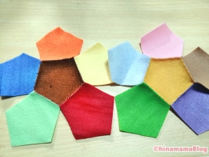 【ハンドメイド】フェルトの縫い途中